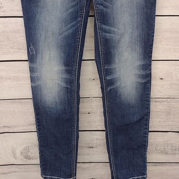 Wallflower Bib Overalls Distressed Cross Back Junior's Sz (see description) - Picture 2 of 12